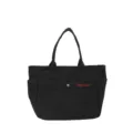 Μαύρη πάνινη τσάντα tote μεγάλη χωρητικότητα casual τσάντα ώμου για γυναίκες καθημερινά - Μαύρο