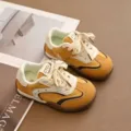 Chaussures sport enfant coloris jaune blanc avec semelle souple antidérapante pour printemps. - 34 / Jaune Citron