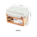 Plastic bread storage box with airtight seal and handle, ideal for kitchen organization. - Bread Storage Boxes / 4L / White