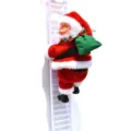 Jouet de Père Noël grimpeur électrique avec échelle, décoration et cadeau de Noël idéal. - Échelle de Grimpante Simple Blanche