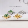 Stainless steel blank setting for crystal rhinestones, 18k gold plated DIY jewelry making parts - Flat Ring + Open Ring / 7mm / Steel