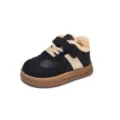 Hiver chaud enfants baskets garcons filles skate chaussures fourrees decontractees - EU 27 / Noir