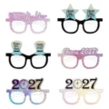 2027 Año Nuevo fiesta foto accesorios gafas de papel, conjunto de gafas decorativas. - Estilos de Gafas Coloridas de Año Nuevo