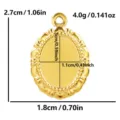 Colgante de gota de acero inoxidable 304 para hacer joyas DIY, bañado en oro de 18k. - Dorado