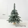 Mini artificial Christmas tree 45cm tabletop holiday decoration with sturdy wooden base - 45cm PE Mixed Tree