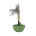 Catnip Tumbler Cat Toy Interactive Feather Teaser Wand Pet Supplies Funny Playing Toy - Spotted Feather Style