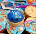 Leuk knoedel squishy speelgoed in stoommand, langzaam terugveren antistress speelgoed. - Goudpoeder Fruitgel / Blauw