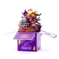 Halloween 3D pop up greeting card box detail showing intricate spooky castle and pumpkin design. - Halloween C / Purple