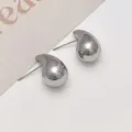 Edelstahl minimalistische Tropfen Ohrstecker für Damen, schicker Retro Metallschmuck Stil. - Fein Polierter Minimalistischer Tropfenstil (XL1-026)