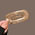 Elegante pinza de pelo geometrica dorada pasador metalico chic accesorio para mujeres. - Longitud 10cm / Pasador Ovalado Grande Largo 10cm