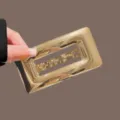 Pinza para el pelo rectangular dorada de metal horquilla de muelle accesorio de moda elegante. - Longitud 10cm / Pasador Rectangular Grande Largo 10cm