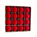 16 Pcs Bolas de Navidad Flokadas Rojas Adornos de Terciopelo Decoración Árbol - Paquete de 16 (6cm) / Rojo
