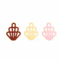 Mini resin fan-shaped chocolate slice charms for DIY phone case miniature food decor - 33x26mm / Lattice Chocolate Mixed