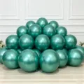 Lot de ballons verts métalliques, ballons en latex épais pour décoration de fête d'anniversaire. - Vert Métallisé