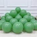 Green latex balloons set for party decoration birthday wedding celebration supplies - 100pcs Pack / Vintage Green