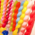 Bunte spiralförmige lange Luftballons für Kindergeburtstag Party Dekoration und Festzelt. - 20 Stück/Packung