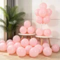 Pink latex balloons set for party decoration, romantic pink balloon decor for events and rooms. - 30 Pieces Pack (Macaron Pink)