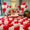 Rode en witte hartvormige ballonnen voor romantische huwelijksaanzoeken en verjaardagen. - 10 Inch (100 Stuks) / Mat Rood en Wit