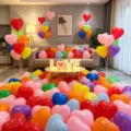 Hartvormige ballonnen set voor romantische huwelijksverjaardag feestdecoratie opstelling. - 10 Inch (100 Stuks) / Matte Gemengde Kleuren