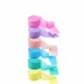 Macaron crepe paper streamers for kids birthday party and rainbow room celebration decoration rolls. - Macaron Crepe Paper Set 3 Rolls (Random Color)