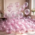 12 inch confetti latex balloons for wedding birthday party decoration and photography props - 10 Pieces/Pack / Pink