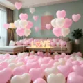 Romantische hartvormige ballonnen set voor verjaardagsfeest huwelijk kamerdecoratie en aanzoek. - 10 Inch (100 Stuks) / Macaron Roze en Mat Wit