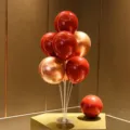 Table balloon stand kit with ruby red and rose gold balloons for party birthday decor - Table Float 112 (Ruby Rose Gold Combo) / Table Stand + Balloon Combo