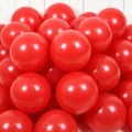 Thickened matte red latex balloons for party decoration and romantic wedding proposals. - Matte Red