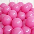 Thickened pink latex balloons standard round shape for wedding proposal party decoration - Matte Rose Red