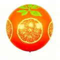 36 inch giant orange balloon fruit printed latex balloon for outdoor party photography props - Orange Print / 5 Pieces Pack 36 Inch