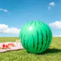 36 zoll outdoor, wassermelone aufblasbarer ballon riesen strandball grüne frucht party spielzeug - Wassermelonen-Druck / 5 Stück Packung 36 Zoll