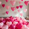 Pink and Rose Red Heart Balloons Set 100pcs with Ribbon and Pump for Party Wedding Decor - Pink Rose Red Heart Balloons 50 Pcs