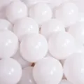 Thickened latex balloons matte standard round balloons white party decoration supplies - Matte White