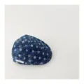 Detail béret denim lavé étoiles enfant, style rétro tendance design casquette automne mode. - 50-52cm / Bleu foncé
