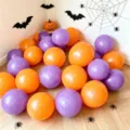 Halloween set mpallonion portokali mofe diakosmisi parti skini gia tin giorti mas. - 100 Τεμάχια/Πακέτο / Μωβ και Πορτοκαλί