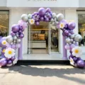 Balloon arch kit for grand opening store decoration purple silver balloons with stand and accessories - Purple Silver Balloon Arch Kit (4m x 2.5m)