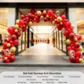Red gold balloon arch kit for grand opening party decorations store entrance setup set - Red Gold Balloon Arch Kit (4m x 2.5m)