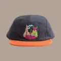 Gorra de béisbol plana para niños colorblock con bordado colorido y detallado delantero. - 3-8 Años / Gris oscuro