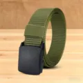 Gruener Nylon Taktikguertel mit schwarzer Schnalle fuer Outdoor Sport und taegliche Freizeit. - 120cm / Armeegrün
