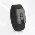 Schwarzer elastischer gewebter Gürtel mit mattschwarzer Schiebeschnalle für Herren Damen - 125cm / Schwarze Schnalle - Schwarz