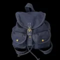 Zaino in denim blu scuro, borsa da viaggio per scuola donna variante elegante - Borsa Singola / Blu scuro