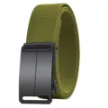 Herren Outdoor Taktischer Gürtel Elastisch Nylon Riemen Metall Schnalle Armeegrün - 125cm / Armeegrün