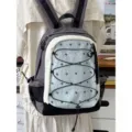 Zaino con pois bicolore in stile coreano, grande borsa da scuola per studenti variante. - Taglia L / Blu