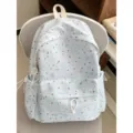 Zaino da viaggio scolastico blu leggero con motivo a stelle, grande borsa per il tempo libero. - Taglia L / Blu