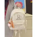 Korean style cute cartoon dog canvas backpack casual simple student school bag for women - Single Bag / S / White