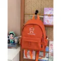 Ins cute cartoon dog backpack, simple versatile high school student campus school bag for women - Single Bag / S / Orange