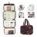 Borsa da toeletta appendibile floreale organizer per cosmetici pieghevole impermeabile. - Fiore colorato