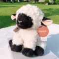 Simpatico peora viso nero peluche morbido agnello bambola coccoloso animale di peluche - Lamb / 25cm