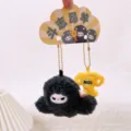 Cute black sheep and golden trophy plush keychain set, magnetic CP pendant toy for gifts. - Fighting Sheep