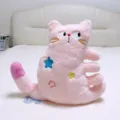 Rosa carino gatto peluche cuscino, morbida bambola di peluche per divano casa ufficio. - Gatto Rosa
